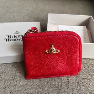 Vivienne Westwood Half zip small compact wallet